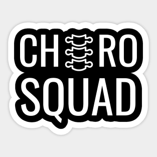 Chiro Squad, Back Spine Subluxation Chiropractor, Chiropractic Sticker